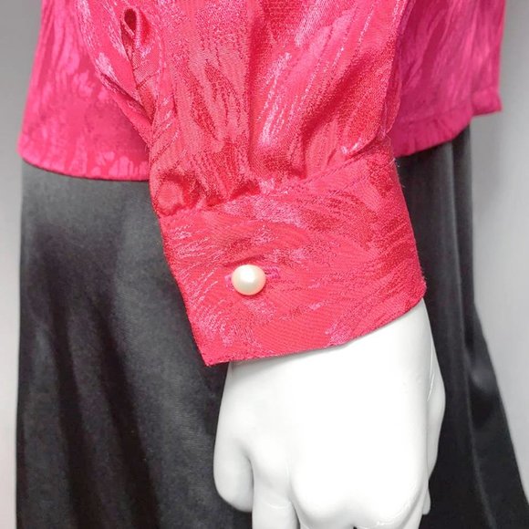 VINTAGE ADELAAR MATSON Keyhole Secretary blouse - Picture 7 of 8